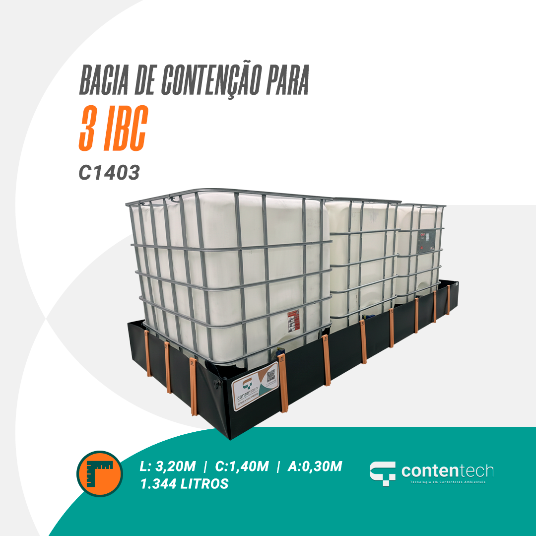 Bacia para 3 IBCs